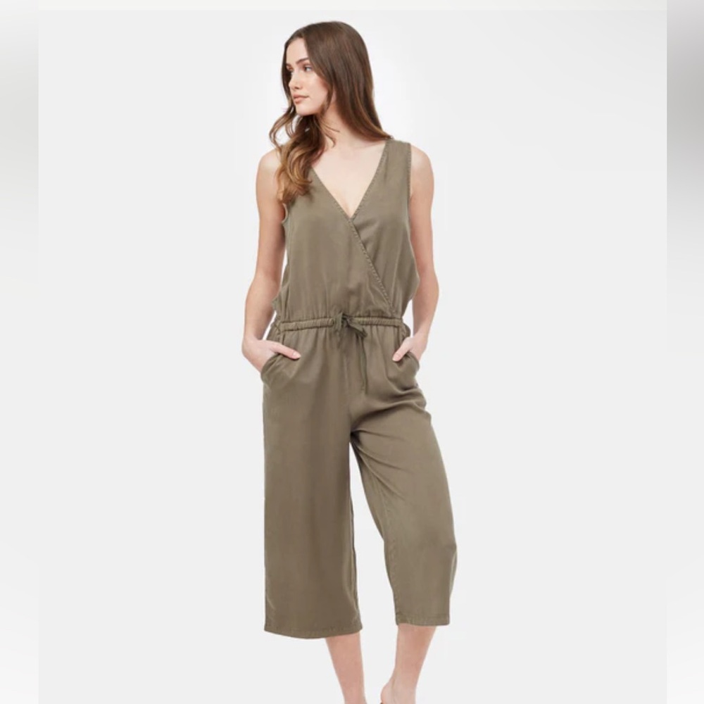 Tentree Blakely Jumpsuit - Olive Lightweight Tencel